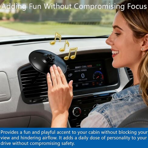 Car Cymbal Air Vent, Mini Car Crash Cymbals, Drum Cymbal For Music Lovers for Enhance Driving Pleasure, for Most Vehicles, 360° Rotation (Black) in Saudi Arabia