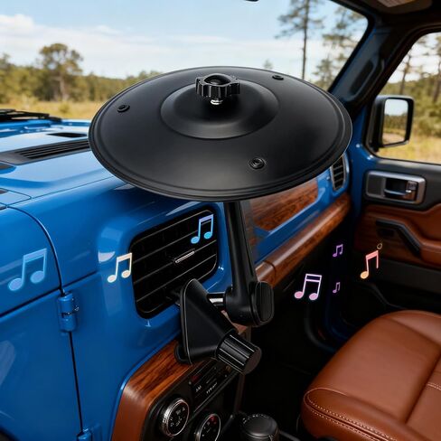 Car Cymbal Air Vent, Mini Car Crash Cymbals, Drum Cymbal For Music Lovers for Enhance Driving Pleasure, for Most Vehicles, 360° Rotation (Black) in Saudi Arabia