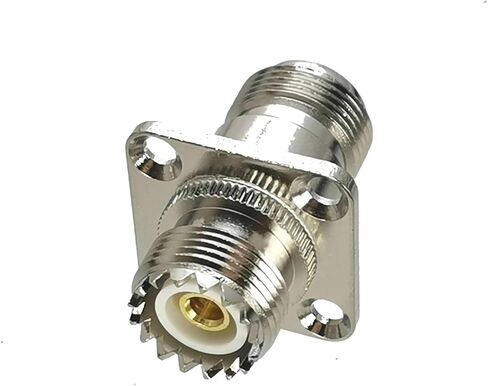 1pcs Connector Adapter UHF SO239 Female Jack to N Female Jack 4 Holes Flange RF Coaxial Converter 50ohm Wire Terminal in Kuwait