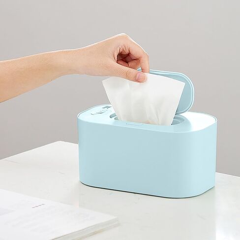 Baby Wipe Warmer, Portable USB Powered Baby Wet Wipes Dispenser Holder with Temperature Control, Paper Towel Heater for Home, Car, Travel (White) in Saudi Arabia