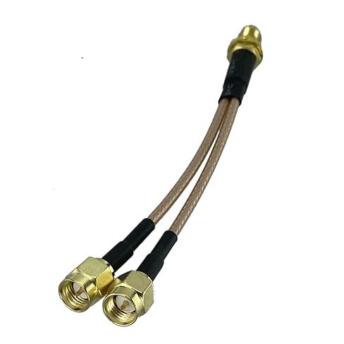 RG316 SMA to 2X SMA Male Plug & Female Jack Y Splitter RF Coaxial Converter Connector Pigtail Jumper Cable Straight 7CM~3FT(SMA 1F2M,75CM) in Kuwait