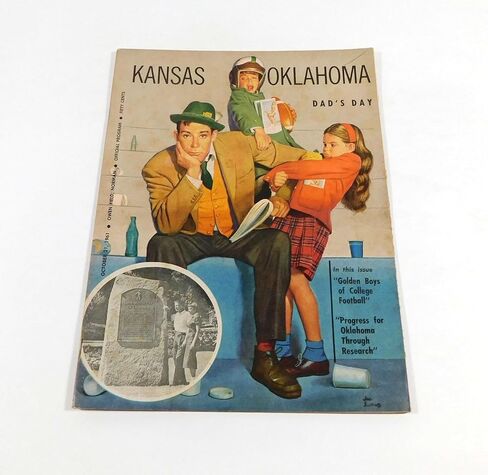 1961 Kansas at Oklahoma College Football Program 10-21-61 - College Programs in Saudi Arabia