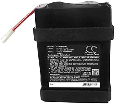 بطارية بديلة 5000 مللي أمبير/6 فولت لـ Welch-Allyn B11453، MED0023، OM11277 VSM 5350P، VSM 53N00، VSM 53NOP، VSM 53NTO، VSM 53NTP، VSM 53OTO، VSM 53S00، VSM 53STP in Saudi Arabia