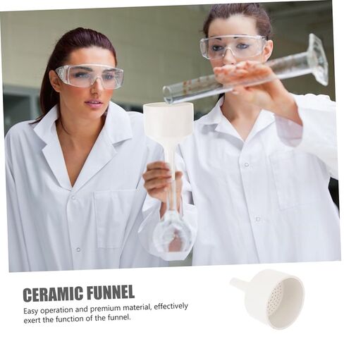 Gatuida 1pc Ceramic Filtering Funnel for Laboratory and Kitchen Use Smooth and Edges for Science Experiments and Precision Filtering in Saudi Arabia