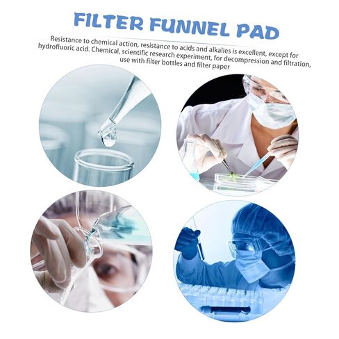 LIFKOME 5pcs Filter Funnel Adapter Pads Professional Rubber Filter Mat for Chemistry Lab Smooth Surface Tapered Collar Design Random Color in Saudi Arabia