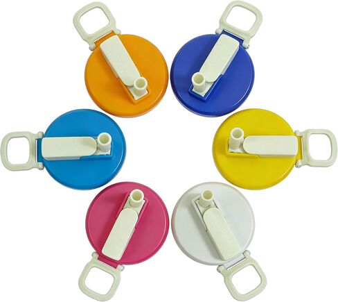 ORIGINAL CREATOR - DIPESI Soda Can Lids with Straws, 4 Pack BPA-Free Reusable Pop Can Lids – Energy Drink Color Inspired, Fits Standard 12oz/16oz Cans (RB-7) in Saudi Arabia