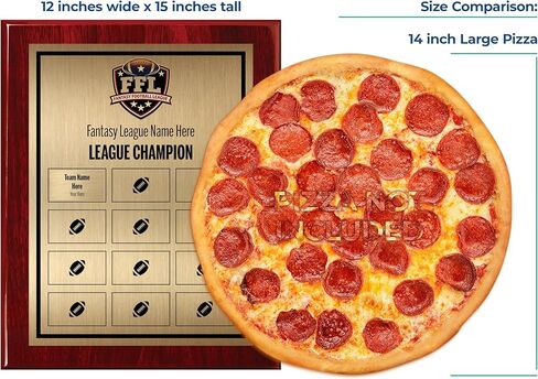 لوحة Fantasy Football مع لوحات قابلة للتخصيص - Trophy Perpetual League Trophy مع Add on Plates - FFL Award للفائز - تخصيص الآن! in Kuwait