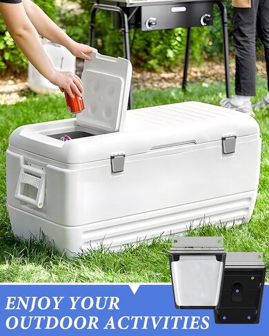 Cooler Hinges Replacement & Cooler Latch Replacement Stainless Steel Cooler Parts, 2 Cooler Replacement Latches and Posts, 3 Cooler Hinges, 18 High-Strength Screws, for Igloo Cooler Replacement Parts in Kuwait