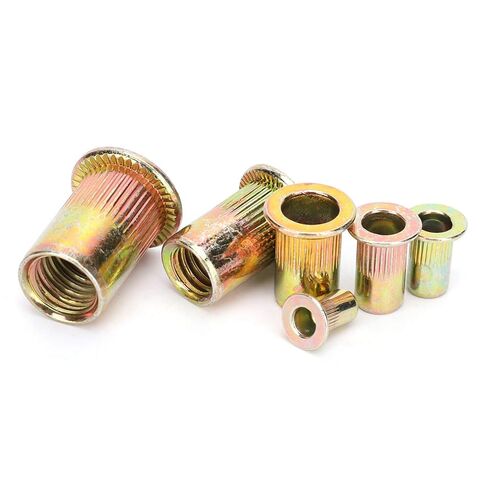 160PCS Pull Riveting Nut, Zinc Plated Carbon Steel Rivet Nut Set, Mixed Insert Nutserts Kit M3/4/5/6/8/10 in Saudi Arabia
