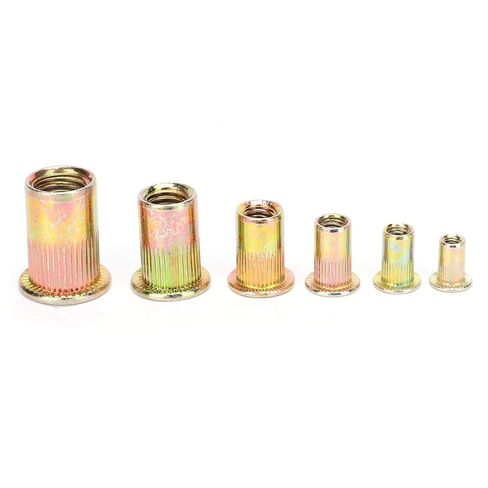 160PCS Pull Riveting Nut, Zinc Plated Carbon Steel Rivet Nut Set, Mixed Insert Nutserts Kit M3/4/5/6/8/10 in Saudi Arabia