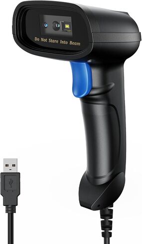 Handheld 1D&2D Barcode Scanner, Wired QR Code Scanner PDF417 Data Matrix Bar Code Reader with Long USB Cable for POS Mobile Payment, Convenience Store, Supermarket, Warehouse (TM-10C) in Kuwait
