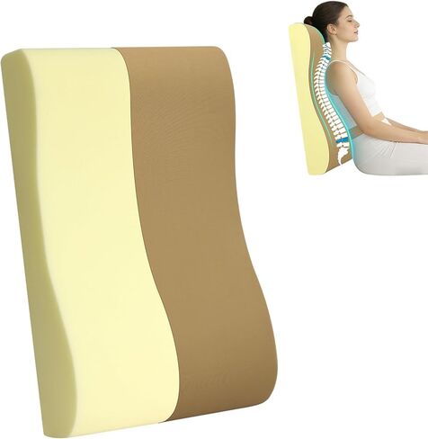 HAVARGO 2 في 1 وسادة الرقبة وسادة دعم قطني للأريكة - وسادة إسفنجية عالية الكثافة دعم خلفي مريح للكراسي الهزازة عالية الظهر، كرسي الألعاب، أريكة للاسترخاء الظهر، كبير in Kuwait