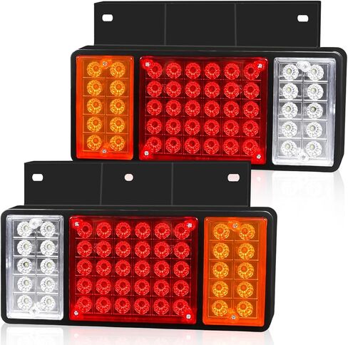 2 Pack 40 LED Trailer Tail Lights Kit with Iron Net Protection, Super Bright Waterproof Brake Turn Signal Reverse Lights for Truck, RV, Boat & Camper 10-30V in Saudi Arabia