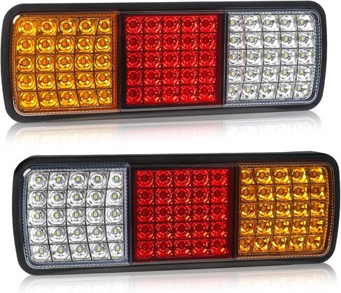 2 Pack 40 LED Trailer Tail Lights Kit with Iron Net Protection, Super Bright Waterproof Brake Turn Signal Reverse Lights for Truck, RV, Boat & Camper 10-30V in Saudi Arabia