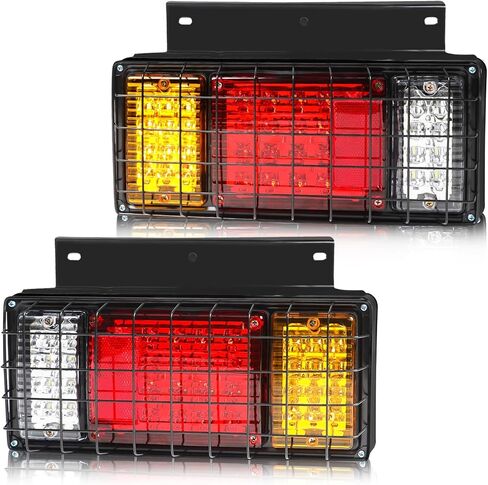 2 Pack 40 LED Trailer Tail Lights Kit with Iron Net Protection, Super Bright Waterproof Brake Turn Signal Reverse Lights for Truck, RV, Boat & Camper 10-30V in Saudi Arabia
