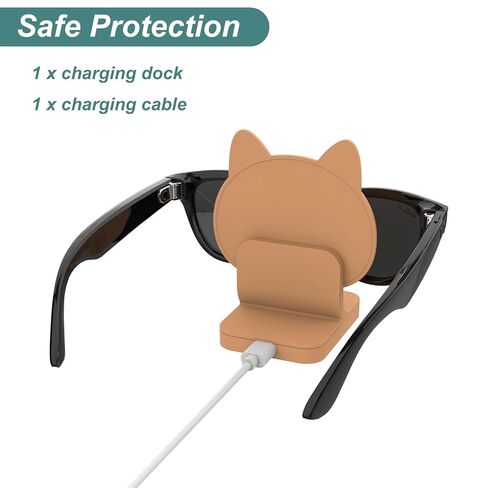 Kissmart Soft Silicone Charger Stand for RayBan Meta Glasses (Wayfarer/Headliner/Skylar) - Replacment Charging Dock Station Cable for Ray-ban Meta Gen 1&2 Smart AI Glasses in Saudi Arabia