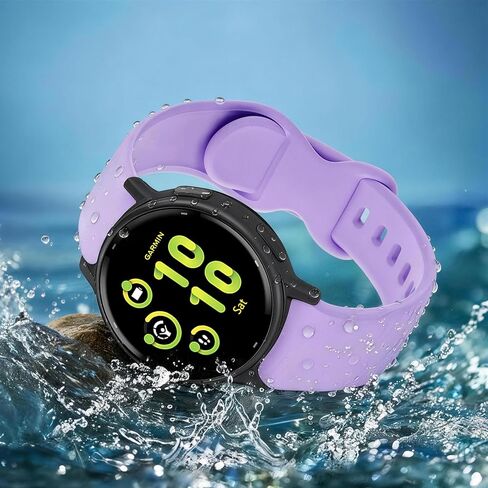 12 عبوة من أربطة السيليكون الناعمة المتوافقة مع Garmin Vivoactive 6/5/3 Trainer/Venu Sq 2/Forerunner 55/165/245/645، حزام بديل رياضي قابل للتنفس بدون فجوة للنساء والرجال in Kuwait