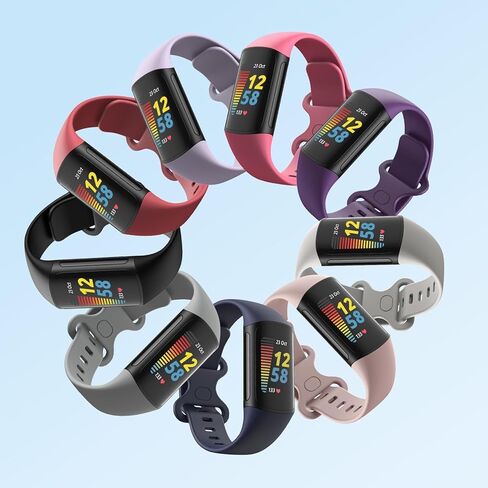 4 قطع من الأساور المقاومة للماء متوافقة مع Fitbit Charge 5 / Fitbit Charge 6 للنساء والرجال، أساور معصم بديلة رياضية ناعمة كلاسيكية للنساء والرجال in Kuwait