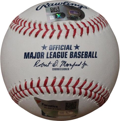 Aaron Nola Autographed OML Baseball FAN in Saudi Arabia