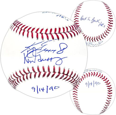 كين غريفي جونيور وكين غريفي الأب. M.L.B Baseball Mariners الرسمي الموقع "Back to Back HR 9/14/90" Beckett BAS Witness Stock #230129 in Saudi Arabia