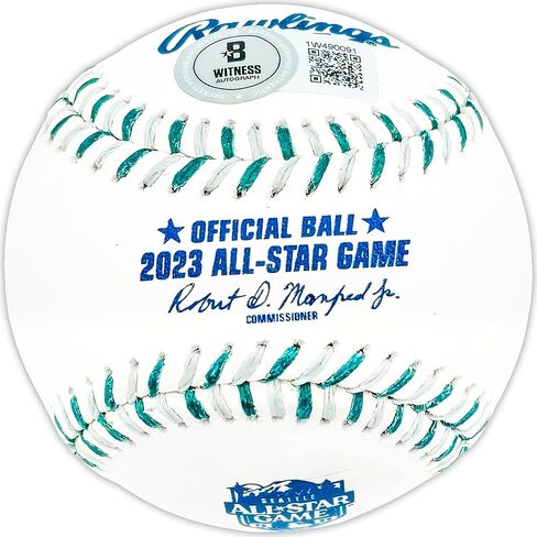 Zac Gallen Autographed Official 2023 All Star Game Logo M.L.B Game Baseball Diamondbacks "1st All Star Game" Beckett BAS Witness Stock #227319 in Saudi Arabia
