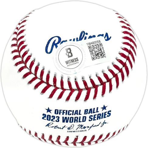 زاك جالن يحمل شعار بطولة العالم 2023 الرسمي الموقع M.L.B Baseball Diamondbacks "Game 1, 5 Starter" Beckett BAS Witness Stock #227322 in Saudi Arabia
