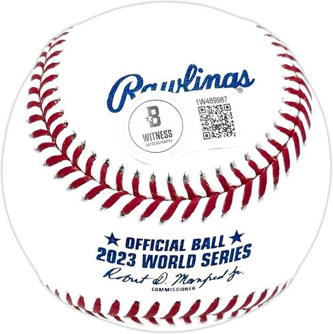 زاك جالن يحمل شعار بطولة العالم 2023 الرسمي الموقع M.L.B Baseball Diamondbacks Beckett BAS Witness Stock #227323 in Saudi Arabia