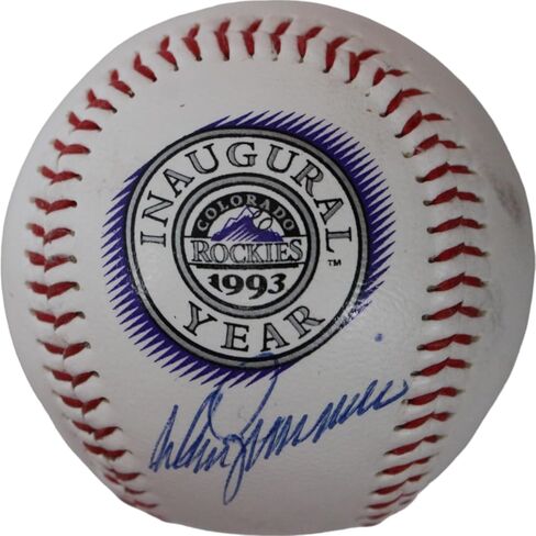 Don Zimmer Signed Colroado 1993 Inaugural Logo Baseball Beckett in Saudi Arabia