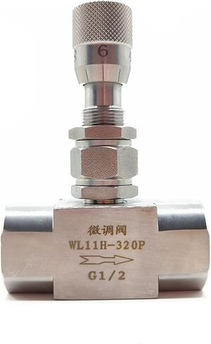 1/8 "1/4" 3/8 "1/2" 304 الفولاذ المقاوم للصدأ تنظيم صمام أنثى الموضوع ميكرومتر صمام مع مقياس (3/8 ") in Saudi Arabia