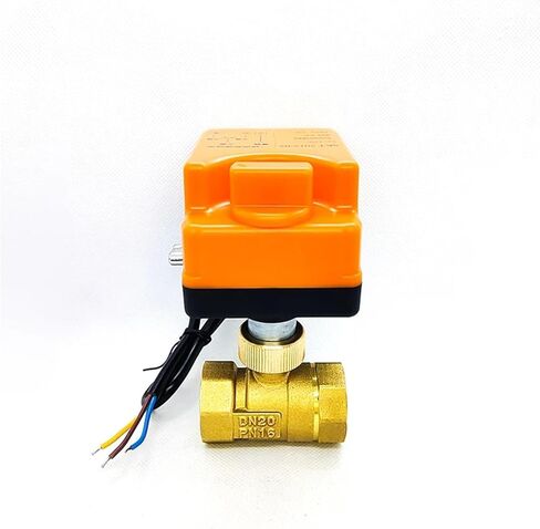 1PCS 1/2" 3/4" 1" 2" Brass Ball Valve Three-Wire Two-Control Two-Way Actuator with Manual Switch 220V 24V 12V(1-1/4",DC24V) in Kuwait