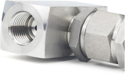 1/2 "NPT أنثى 304 صمام الفولاذ المقاوم للصدأ تنظيم التدفق قياس الماء زيت الوقود الضغط العالي (3/8"، NPT Thread_Right نوع الزاوية اليمنى) in Kuwait