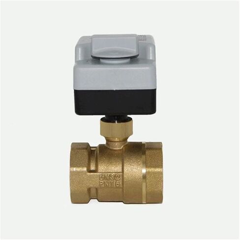 1PCS DN32 AC220V Two-Way Ball Valve Three-Wire Two-Control with Manual Switch in Kuwait