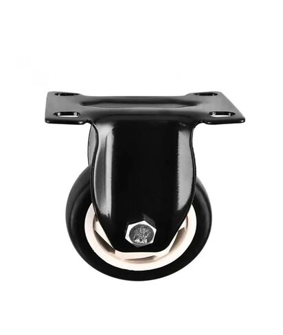 (Pack of 4) 3-inch Universal Wheel with electrophoretic Diamond Orientation, Black Flower Fixed Wheel, Height: 10 cm, Silent Roller in Saudi Arabia