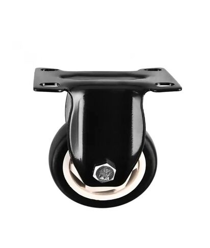 (Pack of 4) 3-inch Universal Wheel with electrophoretic Diamond Orientation, Black Flower Fixed Wheel, Height: 10 cm, Silent Roller in Saudi Arabia