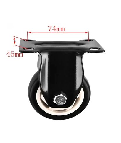 (Pack of 4) 3-inch Universal Wheel with electrophoretic Diamond Orientation, Black Flower Fixed Wheel, Height: 10 cm, Silent Roller in Saudi Arabia