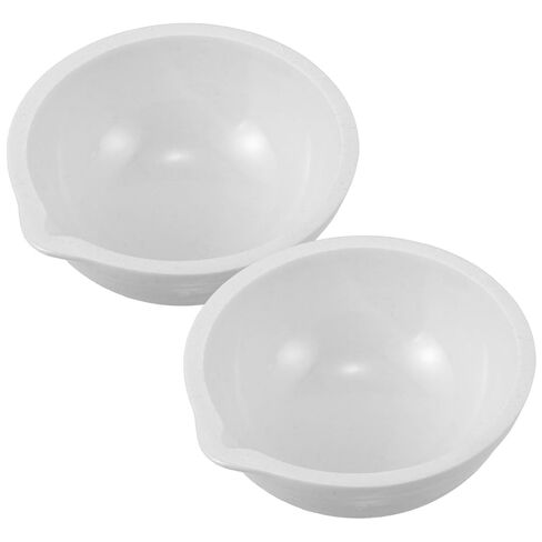 2pcs Ceramic Evaporating Dishes with Spout Heat Resistant Lab Petri Bowls for Solvent Evaporation Scientific Experiments and Easy to Clean in Saudi Arabia