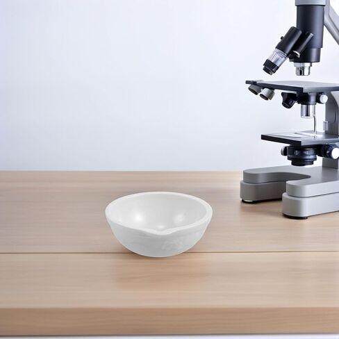 2pcs Ceramic Evaporating Dishes with Spout Heat Resistant Lab Petri Bowls for Solvent Evaporation Scientific Experiments and Easy to Clean in Saudi Arabia