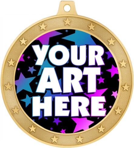 Crown Awards Custom Logo Medals with Your Logo Art, 2 1/2" Gold Medals Personalized with Your Art Medal Award Value Pack in Saudi Arabia