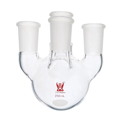 3 قارورة غليان أسفل الرقبة ، 100 مل مع 24/40 مفاصل وجبات جانبية ، والأواني الزجاجية العمودية ، كيمياء المختبر in Kuwait