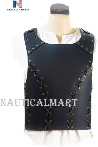 NauticalMart Borge Breastplate - Leather Armor for LARP Black Body Armor Jacket in Saudi Arabia
