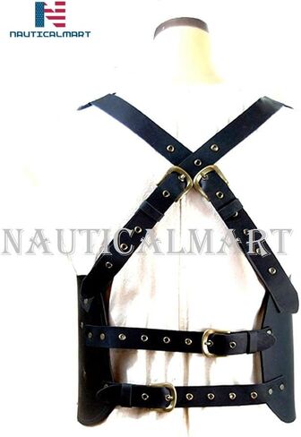 NauticalMart Borge Breastplate - Leather Armor for LARP Black Body Armor Jacket in Saudi Arabia