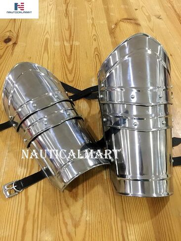 NauticalMart القرون الوسطى نوع D لوح فولاذي درع الذراع Bracer Set LARP Cosplay in Saudi Arabia