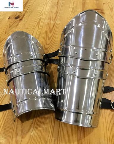 NauticalMart القرون الوسطى نوع D لوح فولاذي درع الذراع Bracer Set LARP Cosplay in Saudi Arabia