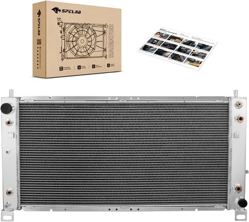 SPELAB CU2370 Aluminum Compatible with Chevy 1999-2014 Avalanche Tahoe Silverado Suburban 1500 2500 3500 HD, Compatible with GMC Yukon XL Sierra Hummer H2, Escalade ESV EXT V8, 3 Row Radiators in Saudi Arabia