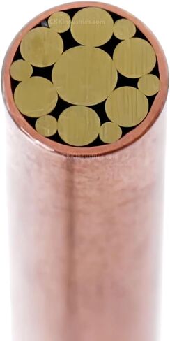 Mosaic Pin - (0.250 (1/4) Inch Diameter) - (837CBCC) - (Copper Outer Material)(Brass & Copper Inner Material) - Decorative Knife Handle Pins and Rods for Fixed Blade Knives in Kuwait