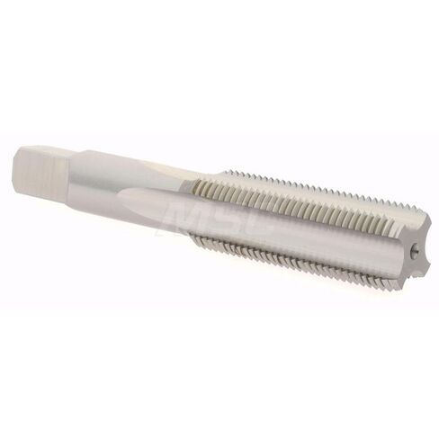 Hertel Straight Flute Tap, 3/4-16 UNF, 4 Flute, Bottoming Chamfer, 3B Class of Fit, High-Speed Steel, Bright/Uncoated Finish, 4-1/4" OAL, Right Hand in Saudi Arabia