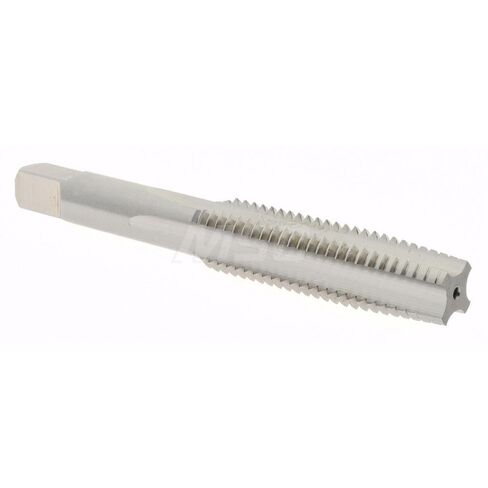 Hertel Straight Flute Tap, M12x1.75 Metric Coarse, 4 Flute, Taper Chamfer, 6H Class of Fit, High-Speed Steel, Bright/Uncoated Finish, 3-3/8" OAL in Saudi Arabia