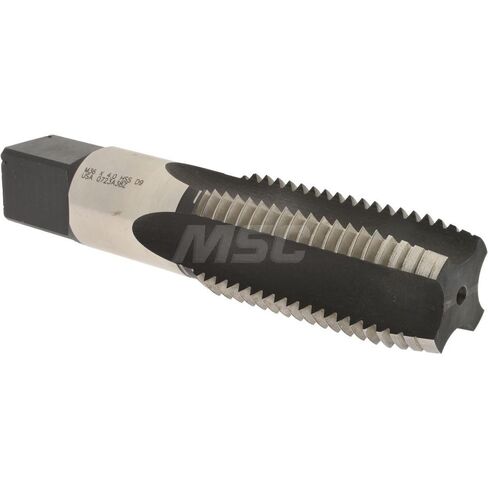صنبور فلوت مستقيم من Hertel، M36x4 متري خشن، 4 فلوت، شطب التوصيل، فئة 6H من الملاءمة، فولاذ عالي السرعة، لمسة نهائية لامعة/غير مطلية، 6-1/16 بوصة OAL، اليد اليمنى in Saudi Arabia