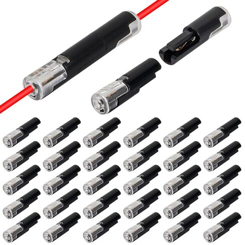 AITRIP 30PCS Single Wire Plug in Connector with Locking Buckle, Flame Retardant Locking Wire Quick Connectors, Suitable for LED Lights, DIY Projects, Home and Automotive Wiring in Saudi Arabia