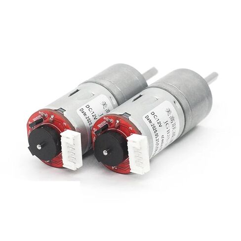 Belt Encoder 370 DC Deceleration Motor Speed Metal Gearbox Deceleration Motor 6v12v24(35rpm,12V) in Saudi Arabia